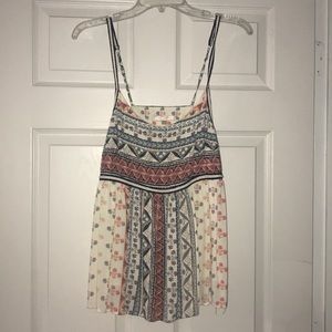 . Spaghetti strap top with small keyhole back